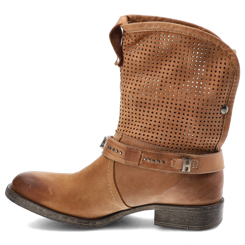 Členkové Topánky Carinii - B2175 Brązowy Ażur