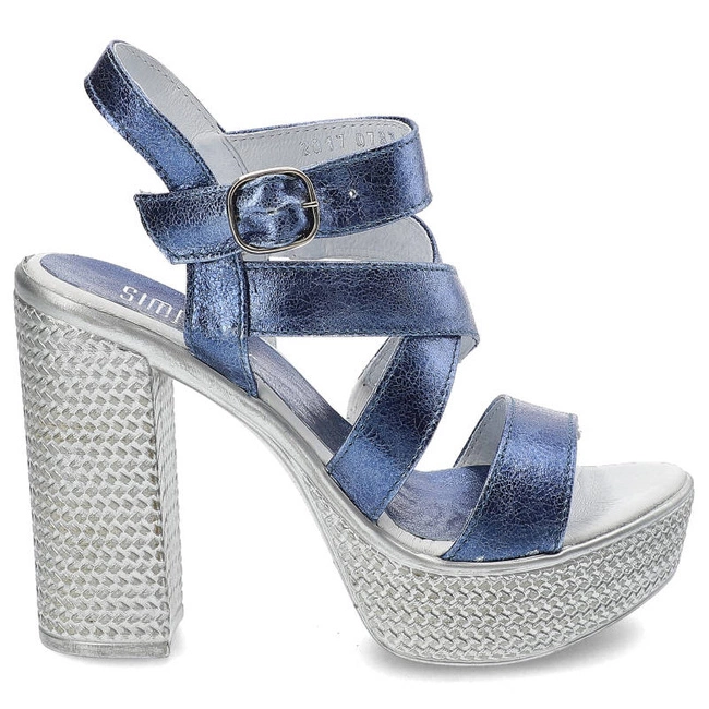 Sandále Simen - 0783 Vs14 Kryształ Niebieski