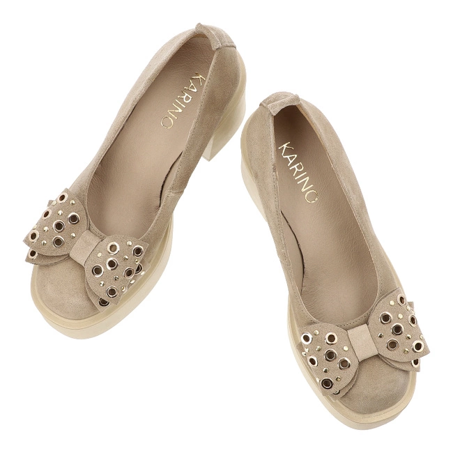 Poltopánky KARINO - 5569/001-P Beż/Welur