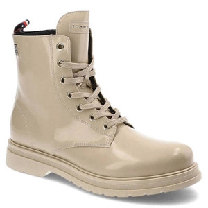 Členkové Topánky Tommy Hilfiger - T4A5-32411-1453500-Lace-Up Bootie Beige 500