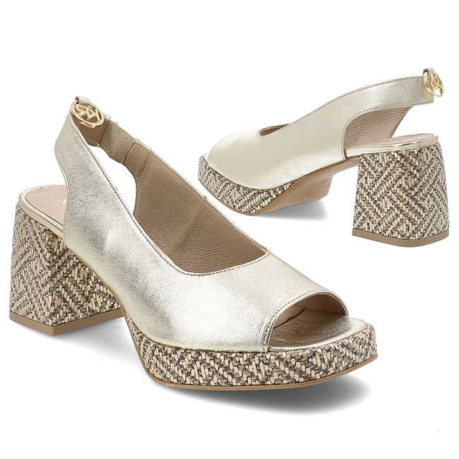 Sandále KARINO - 4546/112-P Złoty/Lico