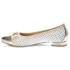 Baleríny Damiss - DS-685 Biały/Złoty
