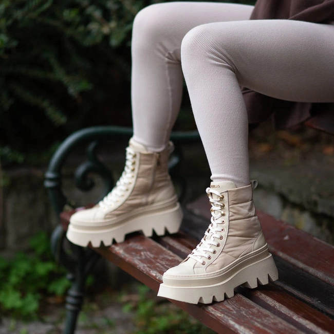 Členkové Topánky Chebello - 2964_-403-210-MIS-S228 Beżowy