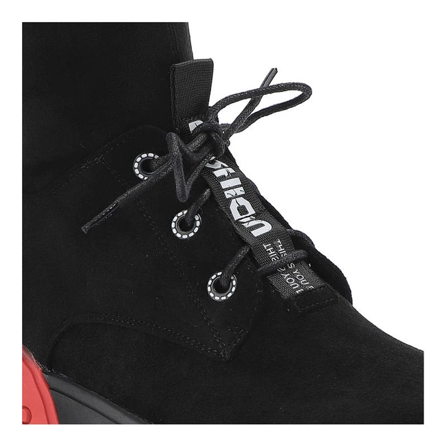 Čižmy Artiker - 49C0482 Czarno-Czerwony