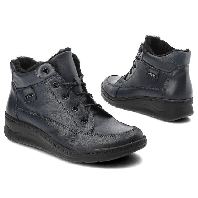 Šnúrovacie Členkové Topánky Helios - 553 Granat 041