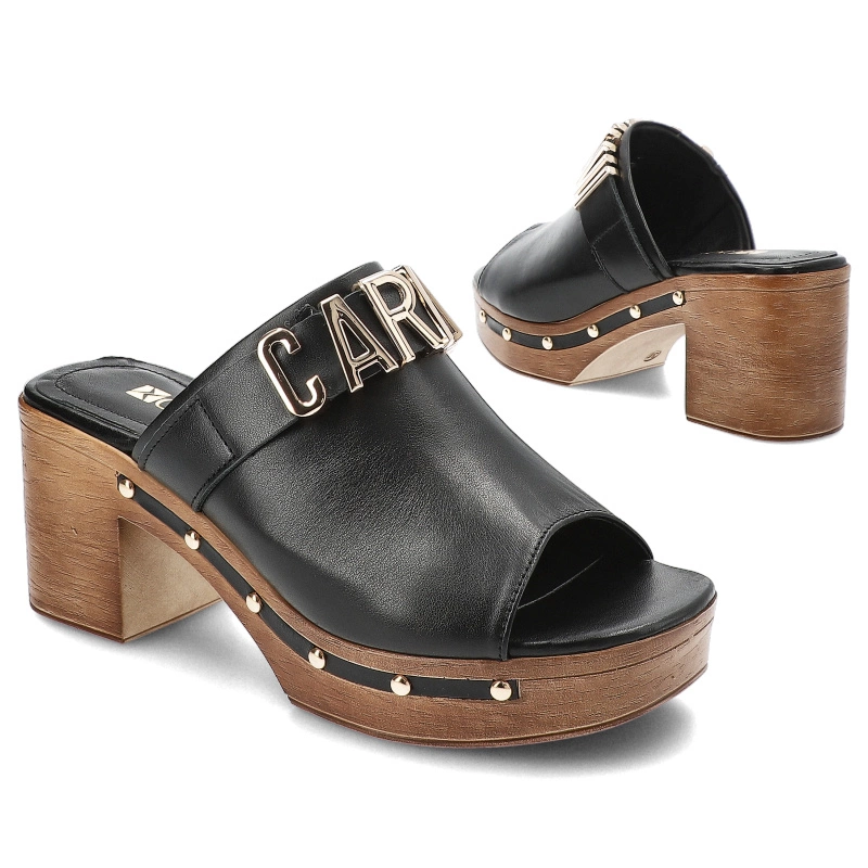 Šľapky Carinii - B9446_-E50-000-000-F81 Czarny