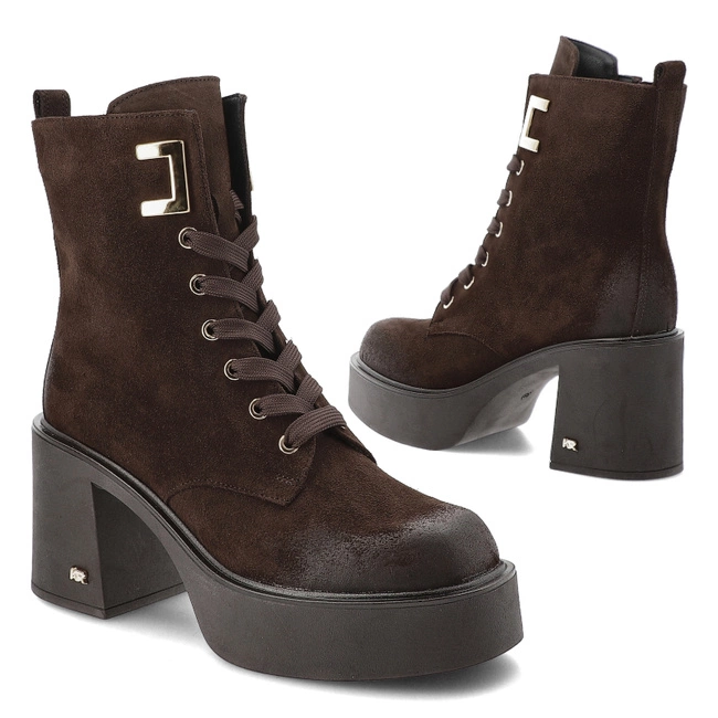 Členkové Topánky KARINO - 5691/015-F Mokka/Welur