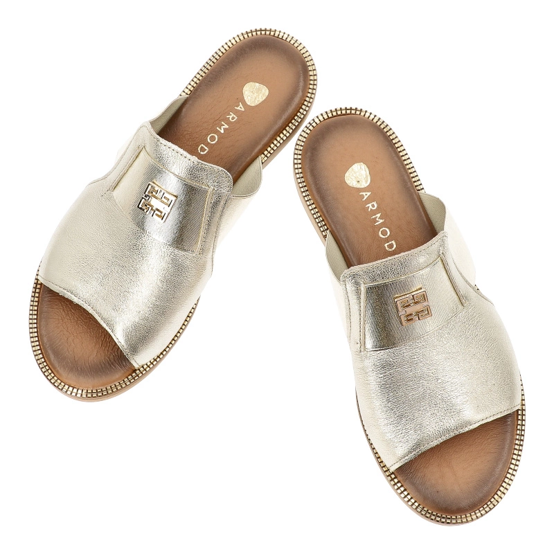 Šľapky ARMODO - 40423 Kryształ Złoto + Zł.