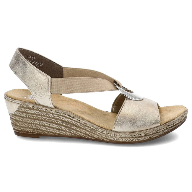 Sandále Rieker - 624H6-60 Beige