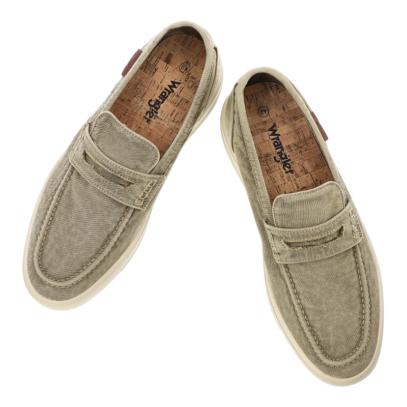 Mókazíny WRANGLER - Zeb Loafer C Men Low 20251034.38F Warm Sand