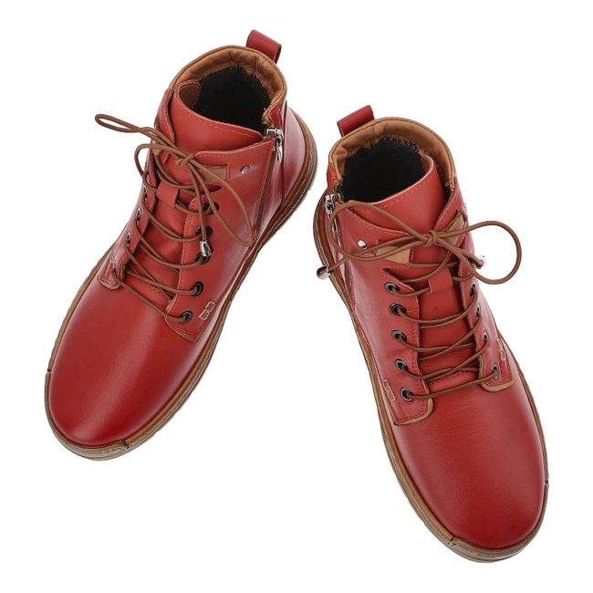 Šnúrovacie Členkové Topánky ARTIKER - 57C2060 Czerwony