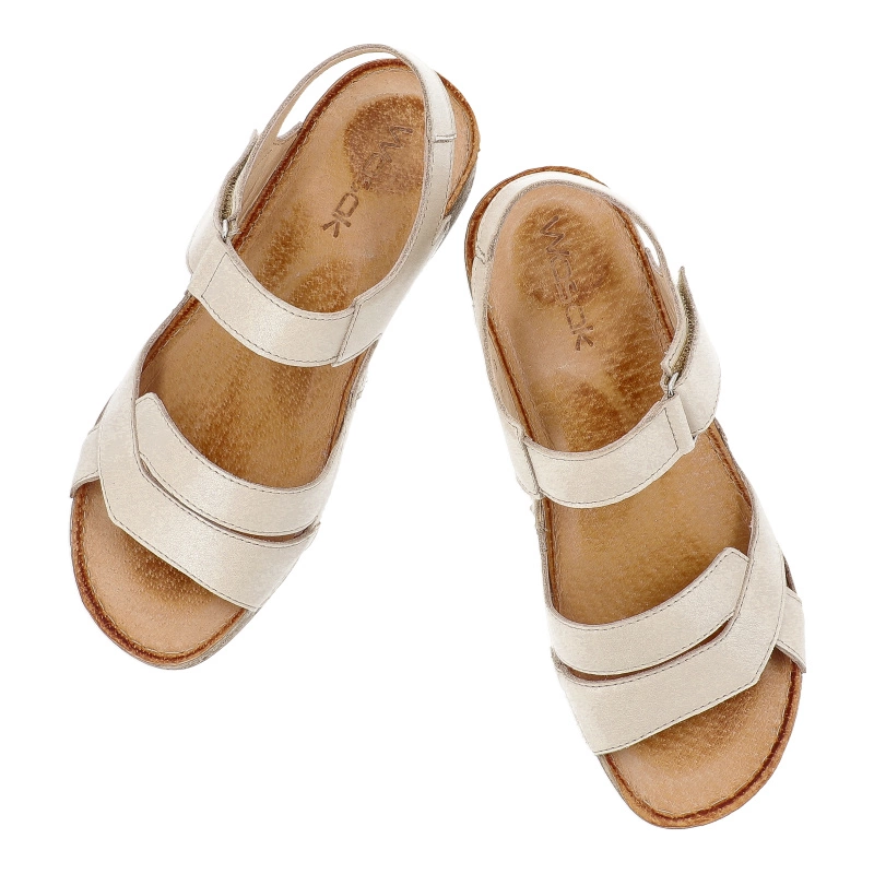 Sandále WASAK - 0757 Waniliowy