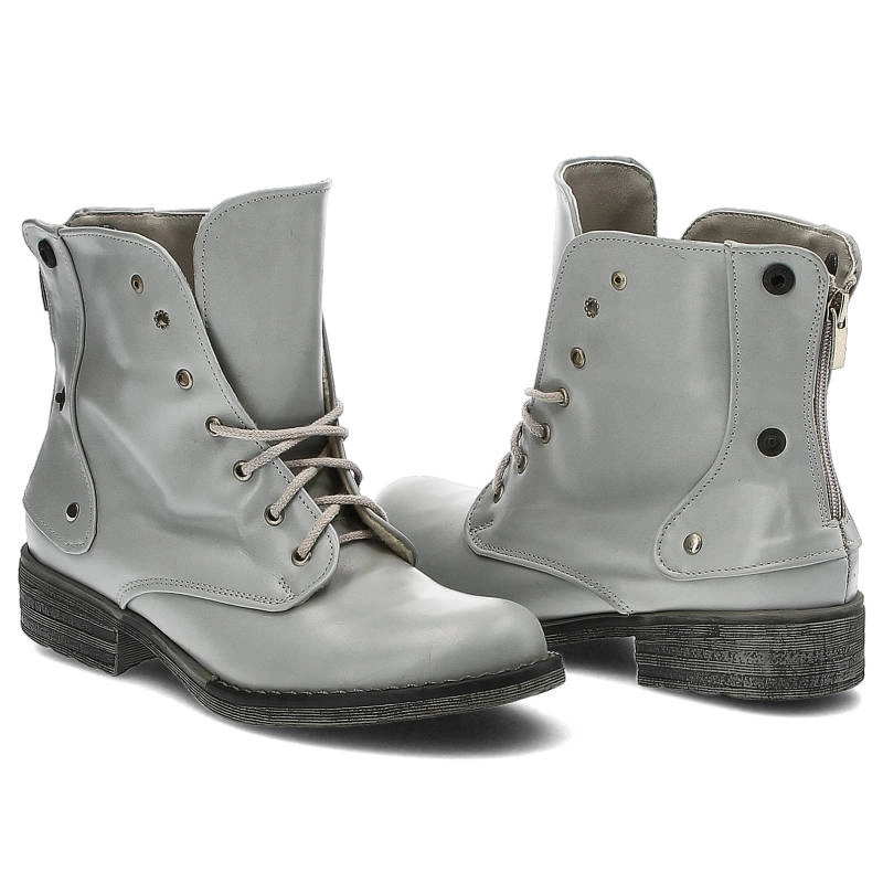 Členkové Topánky Lanqier - 39C515 Szary Licowy