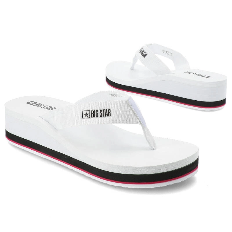 Šľapky Big Star - JJ274A333 Biały