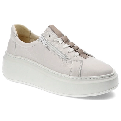 Tenisky Wasak - 0710 Biały Groszek+J.Szary