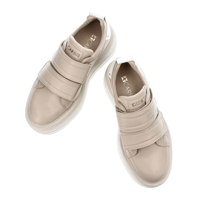 Tenisky Carinii - B9400_-T32-L46-000-G36 Beż/Biały