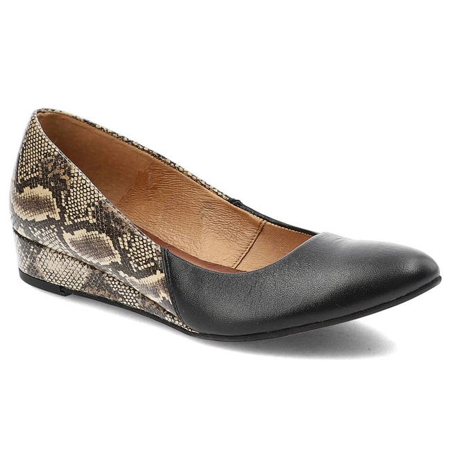 Lodičky Maciejka - 01995-32/00-1 Czarny/Beż Boa