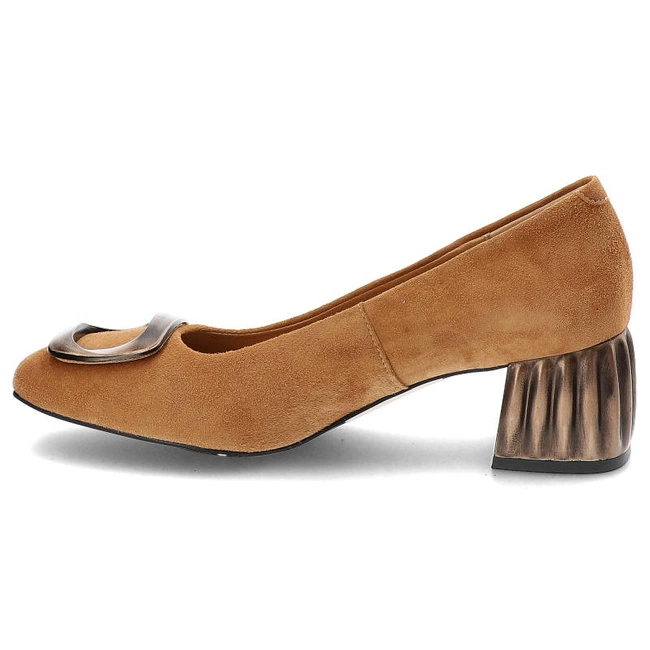 Lodičky ESPIRITO by DAREX - C-1198/8 Miele Zamsz/Ozdoba