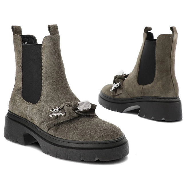 Členkové Topánky Karino - 4780/066-F Zielony/Welur