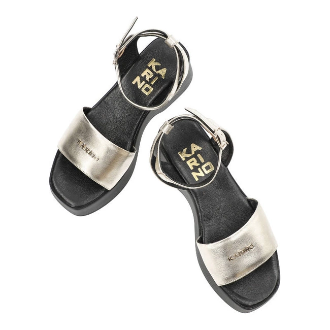 Sandále Karino - 4575/074-P Złoty/Lico