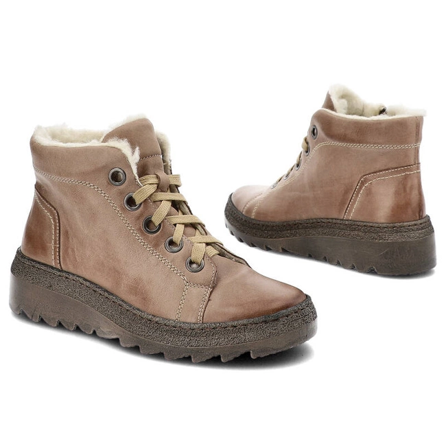 Šnúrovacie Členkové Topánky Armodo - 1175 Cappucino K2