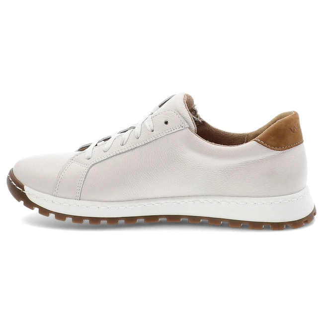 Tenisky WASAK - 0749 Biały Groszek/Brąz Nubuk