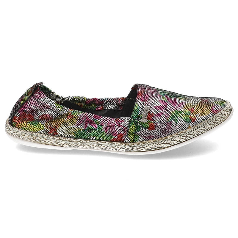 Espadrilky Lemar - 10012 Kwiaty Czarny