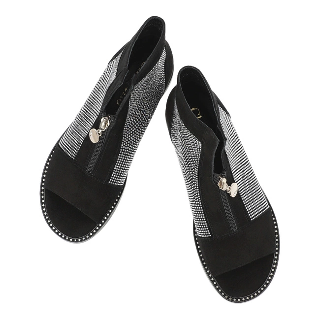 Sandále Chebello - 4416_-037-000-PSK-S130 Czarny Zamsz