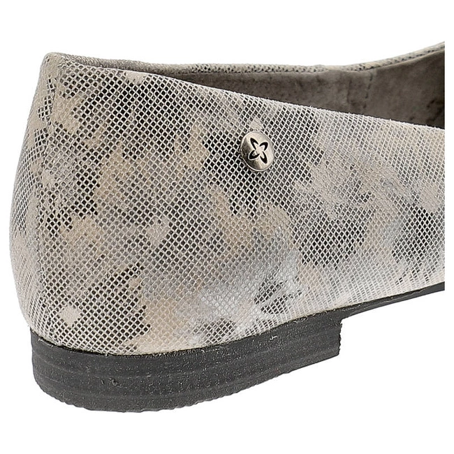 Baleríny Maciejka - 00873-03/00-5 Popiel Kwiaty