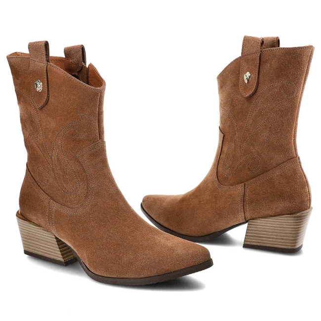 Členkové Topánky Karino - 4595/005-F Rudy/Welur