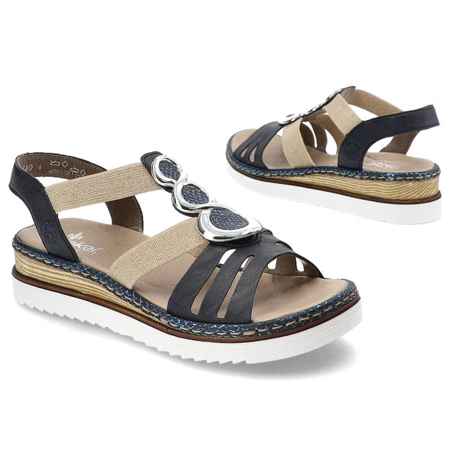 Sandále Rieker - 679L4-16 Blue
