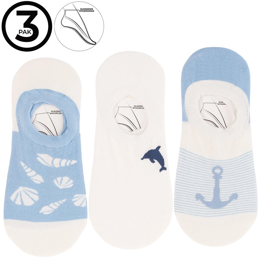 Baleríny MORAJ 3 Pary - CDB550-235/3 Mix Kolor