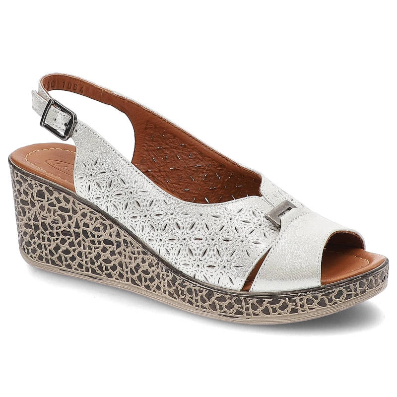 Sandále Lanqier - 44C1064 Srebrny Silver