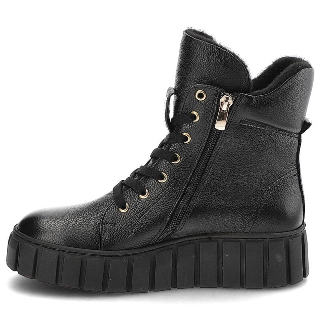 Šnúrovacie Členkové Topánky Karino - 4452/126-F Czarny/Lico