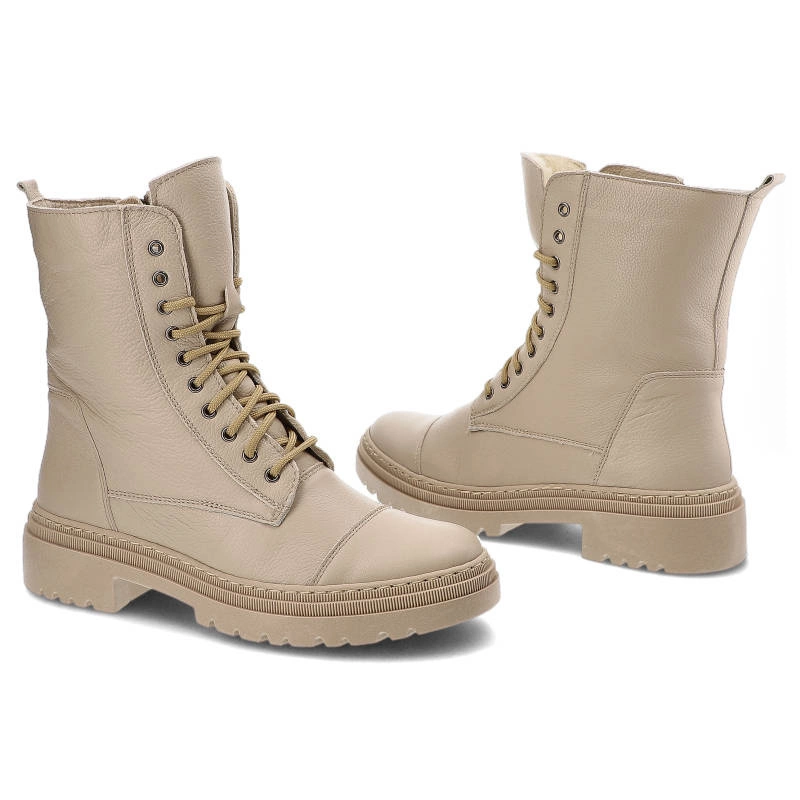 Členkové Topánky Wasak - 0640 Ecru Groszek