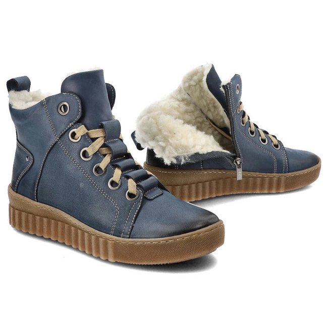 Šnúrovacie Členkové Topánky Armodo - 753 Granat K8