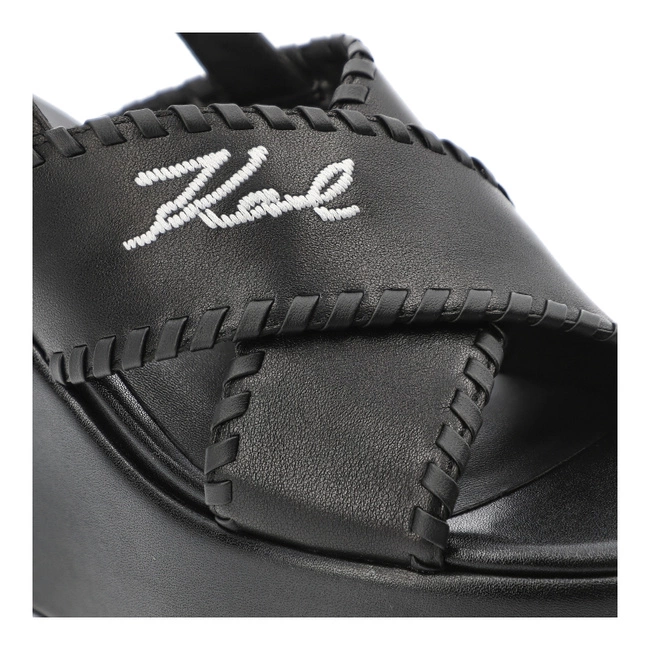 Sandále KARL LAGERFELD - KL33372 000 Black Lthr