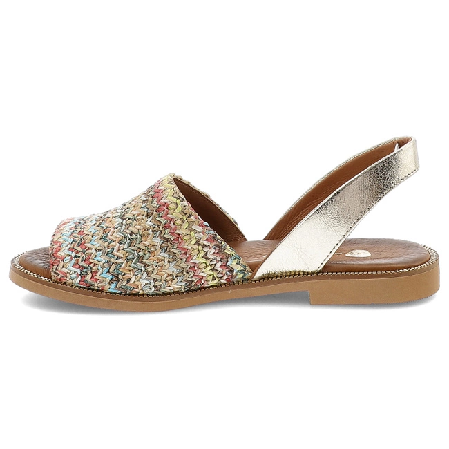 Sandále ARMODO - 40424 Plec.Multi+Kryształ Zł.