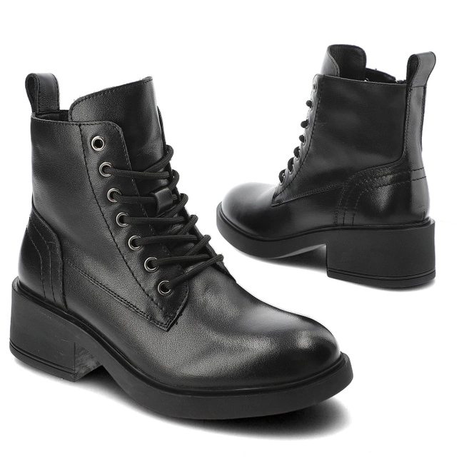 Šnúrovacie Členkové Topánky Cambell - 24-29300BK Czarny