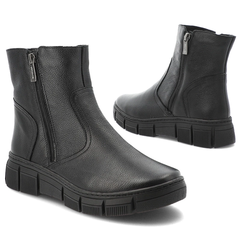 Členkové Topánky WASAK - 0730 Czarny Groszek/Wełna