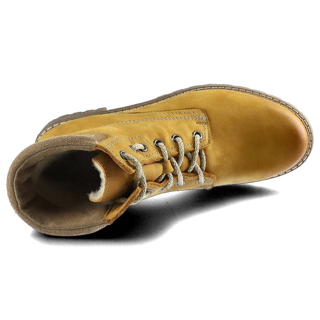 Členkové Topánky Pollonus - 5-0739-013 Żółty Nubuk/Beż Welur