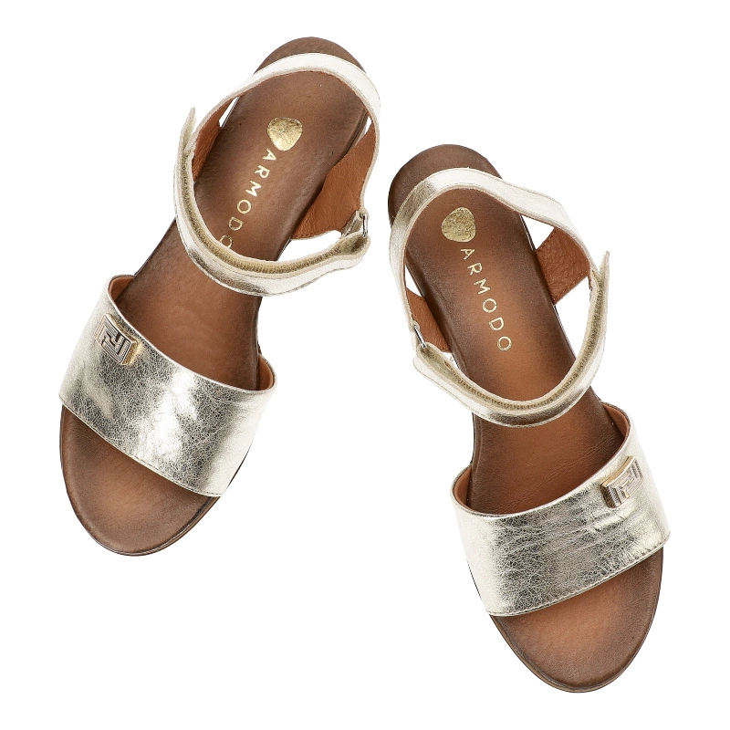 Sandále Armodo - 40415 Kryształ Złoto+Zł.