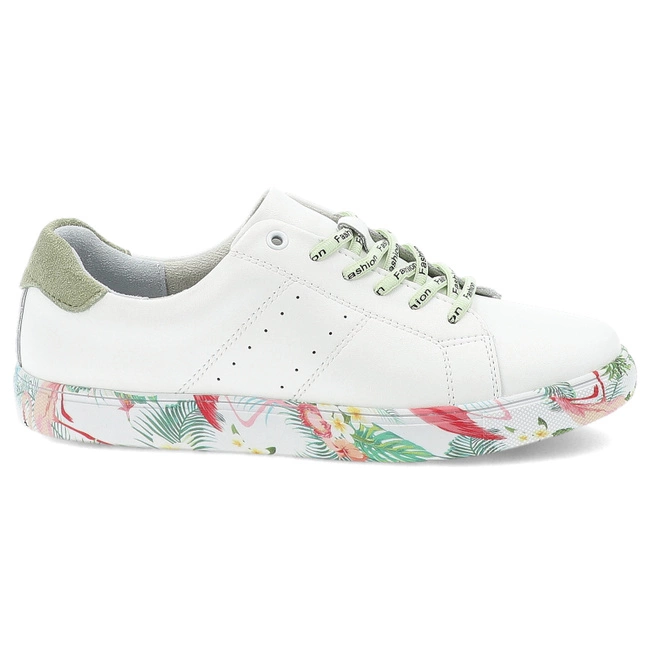 Tenisky VINCEZA - 79524 WH GN Biały Zielony Skóra