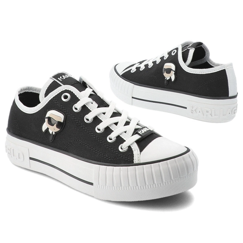 Plátenky KARL LAGERFELD - KL60424 900 Black Canvas