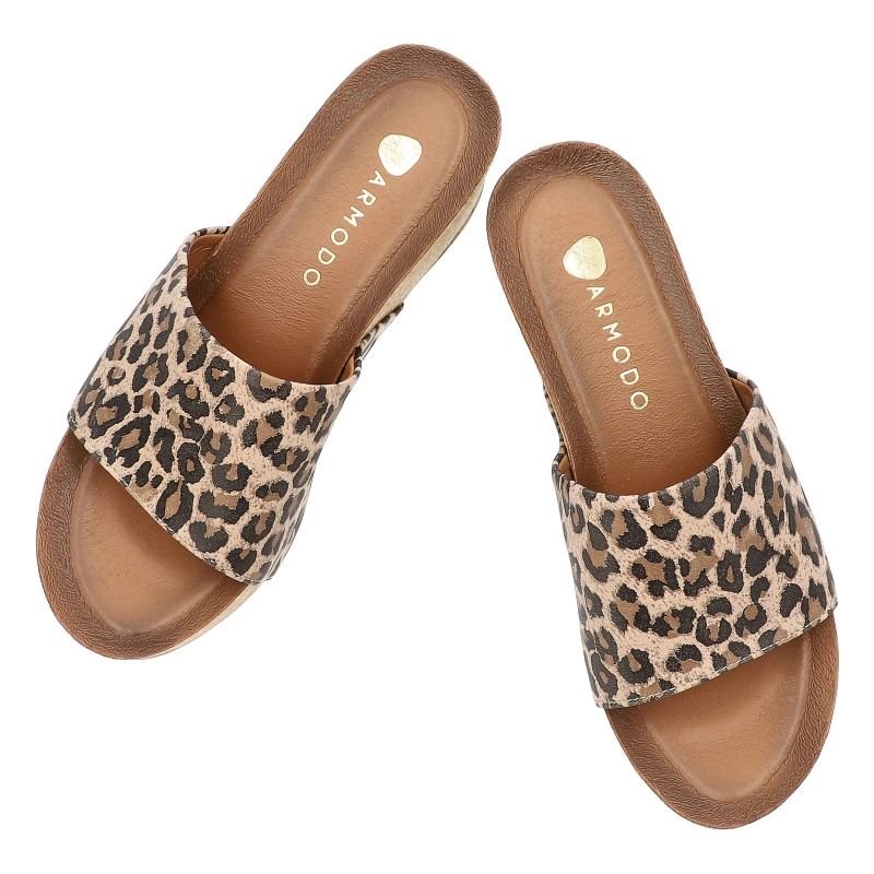 Šľapky ARMODO - 40289 Lampart Beż