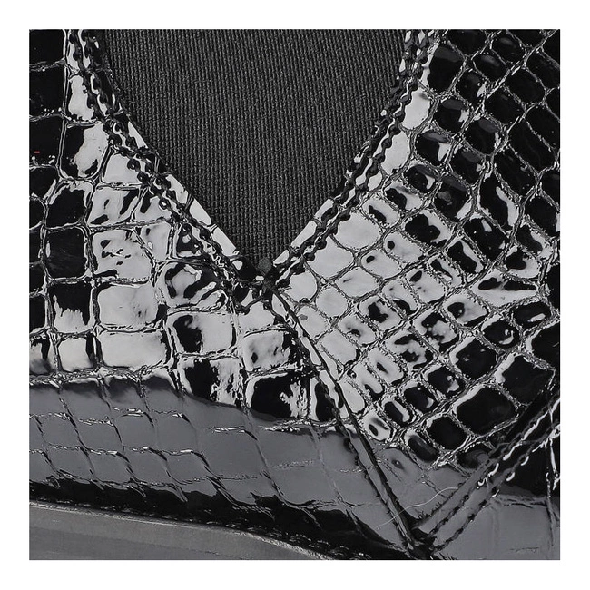 Členkové Topánky Dwunasty Shoes - 7420 Czarny Kroko 2