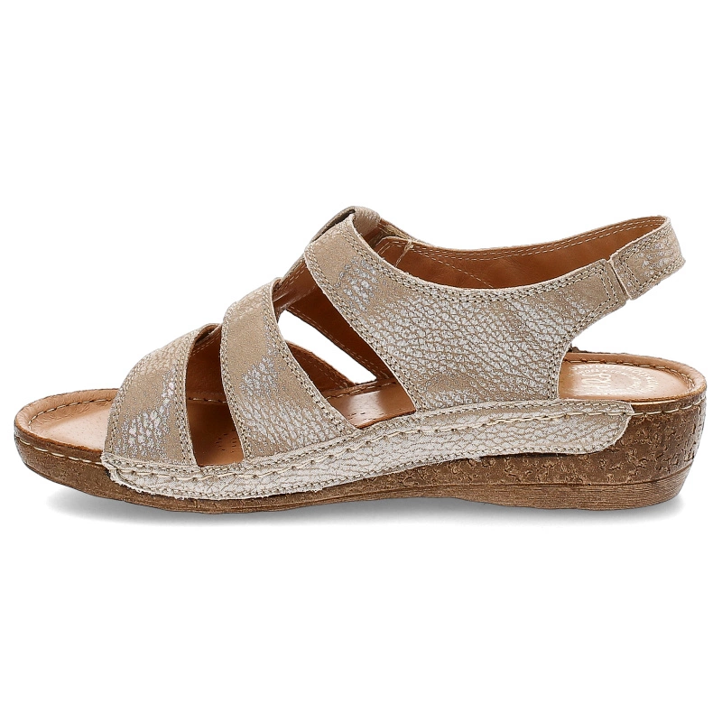 Sandále Armodo - 853 Beż Błyszczący B23