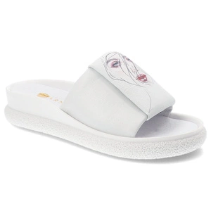 Šľapky Armodo - 4159/737 Biały/Red Lips