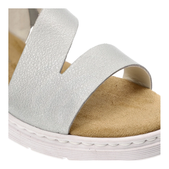 Sandále Rieker - V9110-90 Silver/Platinum