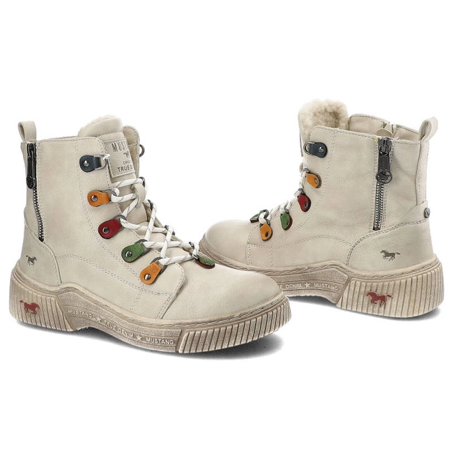 Členkové Topánky Mustang - 1436-601-243 Ivory 51C0040